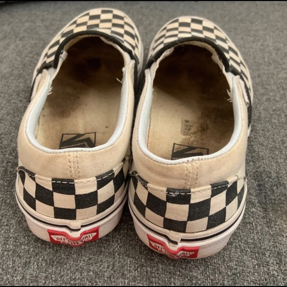 Checkerboard Vans Slip Ons - Picture 3 of 3